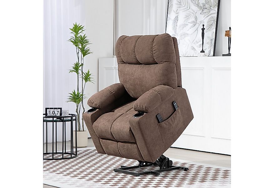 HOMCOM Massagesessel Elektrischer Aufstehsessel, Liegefunktion, Fernsteueru günstig online kaufen