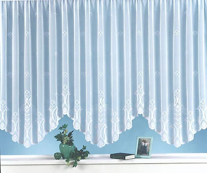 Weckbrodt Gardine »Alina«, (1 St.), Bogenstore, Jacquard, halbtransparent, günstig online kaufen