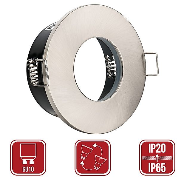 LED Bad Einbaustrahler Aqua 2.0 IP65 Edelstahl gebürstet günstig online kaufen