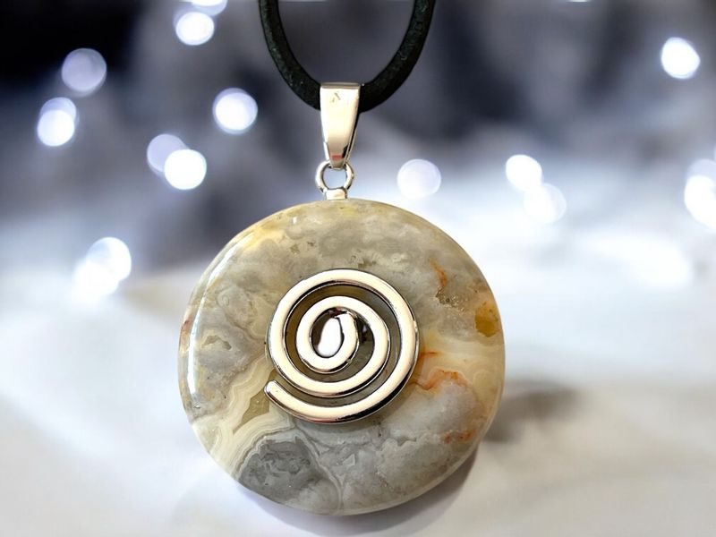 Steinfixx® Lange Kette echter Edelsteindonut 30 günstig online kaufen