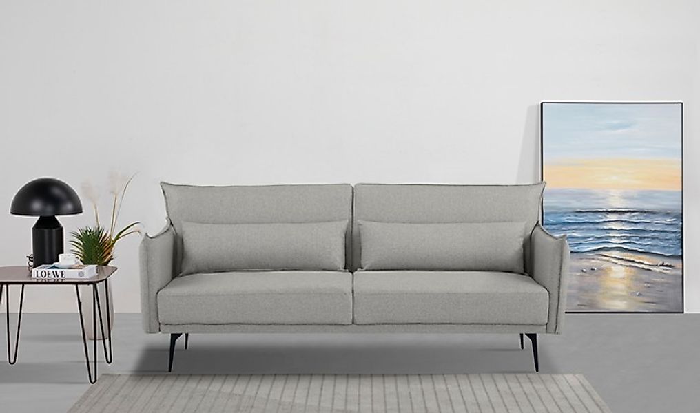 INOSIGN Schlafsofa »TULARE, 204 cm, klappbarer 3-Sitzer mit verstellbarer R günstig online kaufen