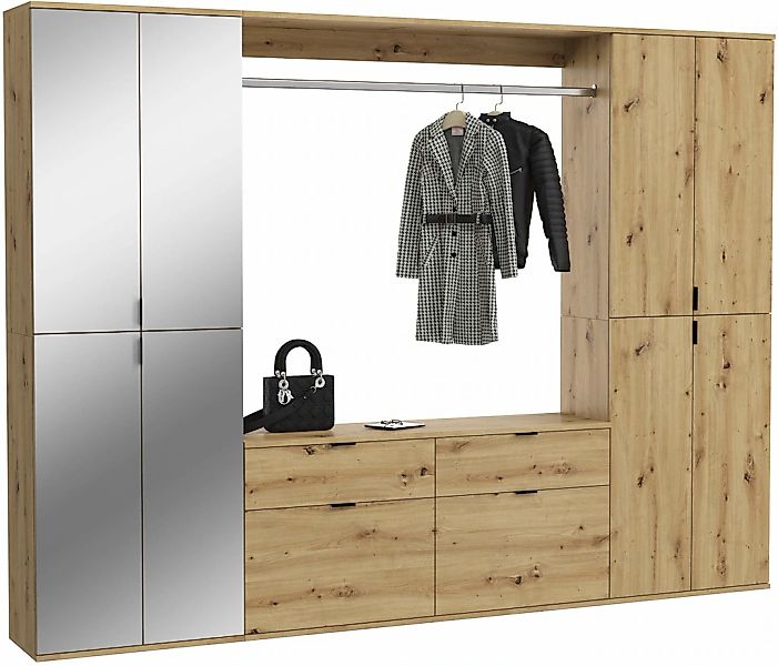 INOSIGN Garderoben-Set "Trondheim, Breite 243 cm, 5-teilig, bestehend aus:" günstig online kaufen