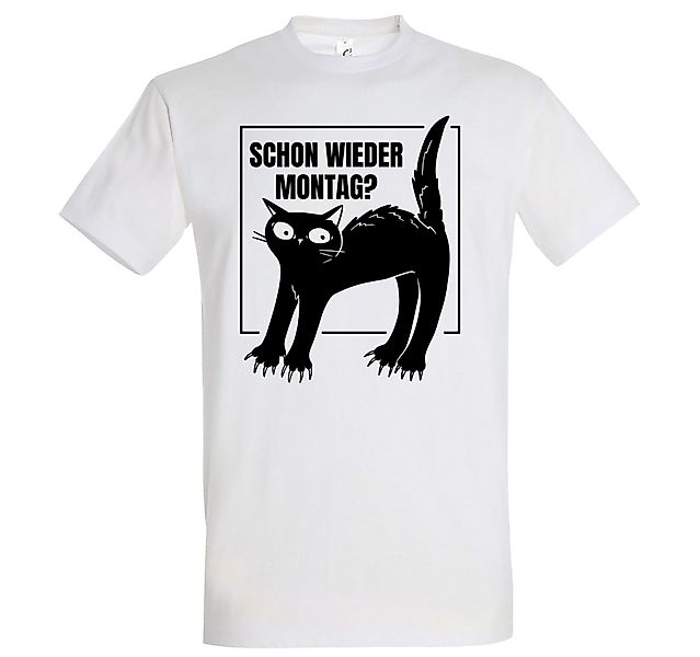 Youth Designz Print-Shirt Montags Katze Herren günstig online kaufen