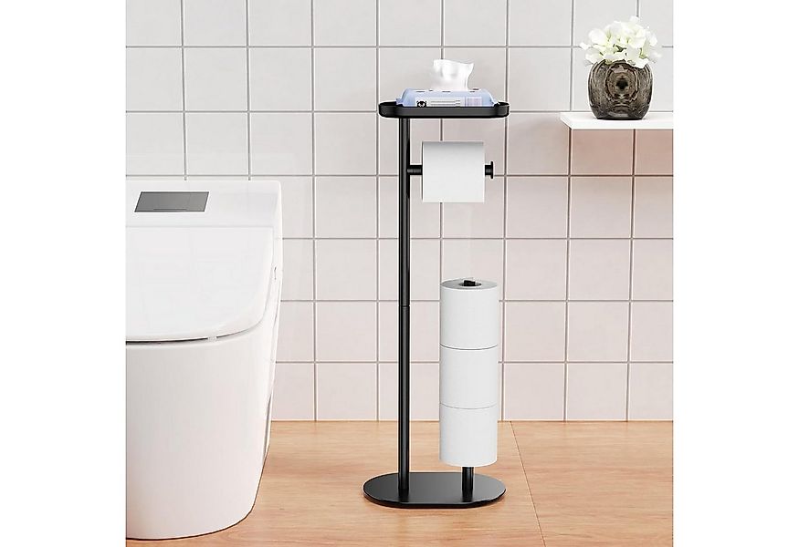 LA CUTE Toilettenpapierhalter Freistehender Toilettenpapierhalter mit Ablag günstig online kaufen