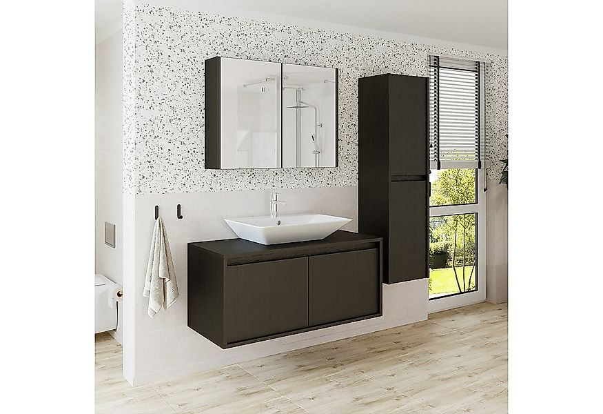 Roomart Badmöbel-Set ATL4TLG-100, (Badmöbel Set Unterschrank mit Waschbecke günstig online kaufen