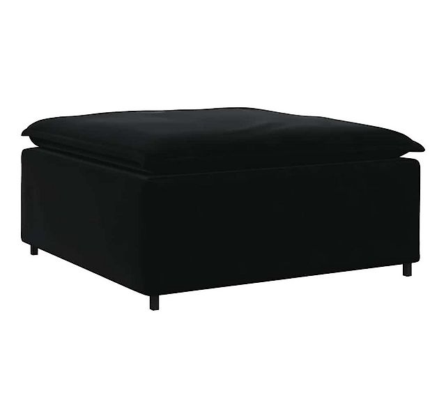 vidaXL Sofaelement Modulares Sofa Fußhocker-Modul Schwarz 100x100x48 cm günstig online kaufen