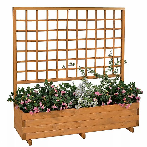 Gaspo Blumenkasten Hellbrunn mit Spalier 136 cm x 140 cm x 37 cm  Honigbrau günstig online kaufen