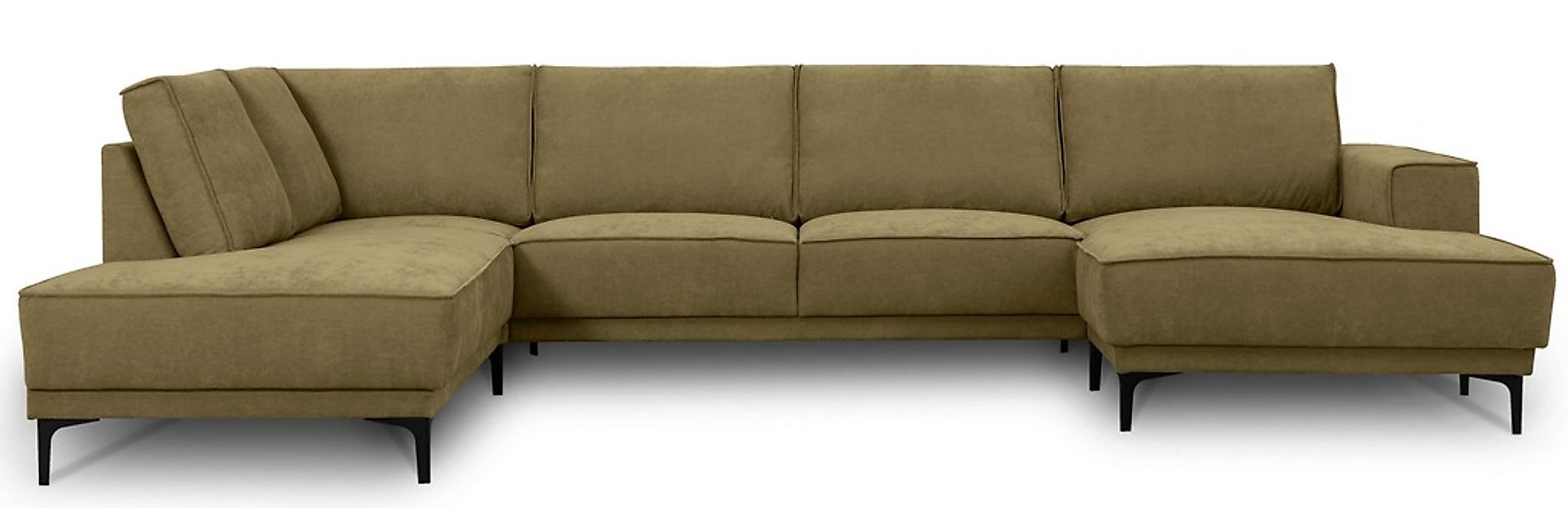 PLACES OF STYLE Wohnlandschaft »XXL Sofa Oland, Struktur, Flachgewebe, Luxu günstig online kaufen