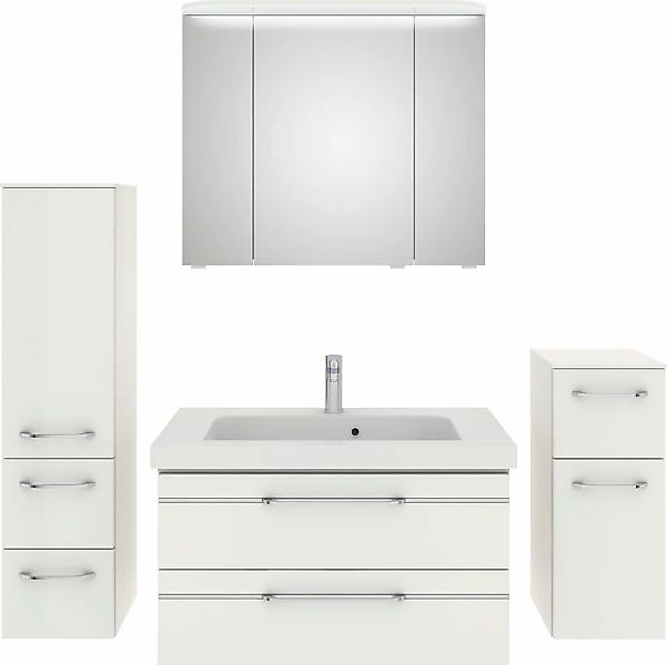 Saphir Badmöbel-Set "Balto Sprint 4-teilig, Mineralmarmor-Waschtisch mit LE günstig online kaufen