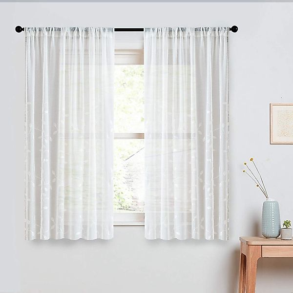 BYSURE Vorhang, Stangendurchzug (2 St), halbtransparent, günstig online kaufen