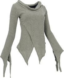 Guru-Shop Longsleeve Pixishirt mit Schalkragen Baumwollstrick.. günstig online kaufen