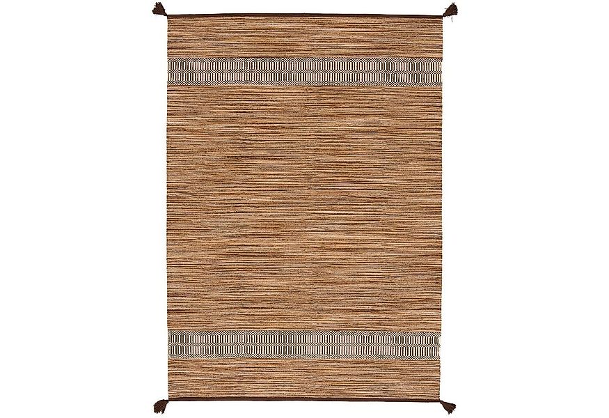 Pergamon Wollteppich Natur Baumwolle Teppich Kelim Toskana, Rechteckig, Höh günstig online kaufen