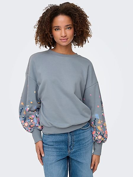 ONLY Sweatshirt "ONLBROOKE L/S O-NECK FLOWER SWT" günstig online kaufen