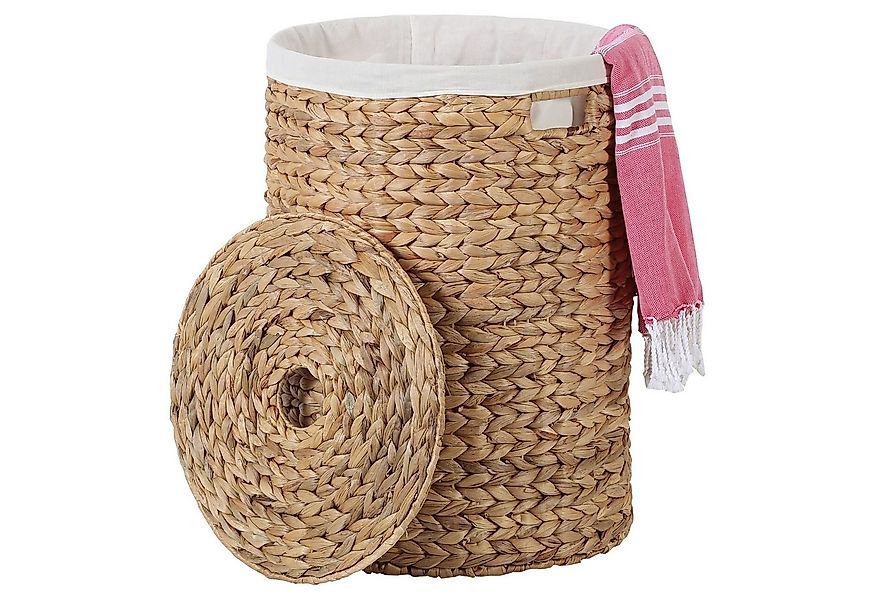 Casa Moro Wäschekorb Aufbewahrungskorb 60L mit Deckel & Wäschesack (Landhau günstig online kaufen