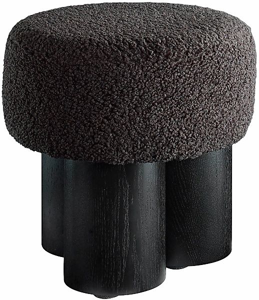 SalesFever Sitzhocker "mit Teddyfell-Sitzfläche – Großer Plüsch-Pouf" 1 Stk günstig online kaufen
