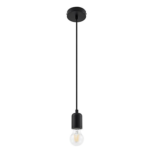 Lindby Pendelleuchte Hattie 10034034 Modern in Schwarz aus Aluminium 1-flam günstig online kaufen