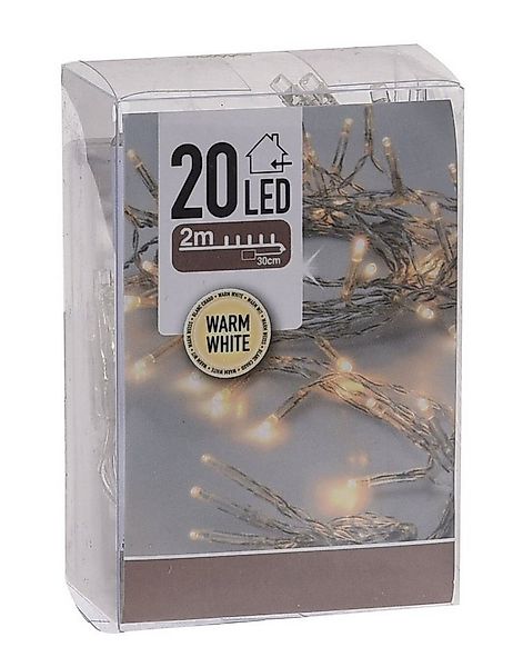 Spetebo LED-Lichterkette Lichterkette mit 20 LED in warm weiß - 300 cm, Wei günstig online kaufen