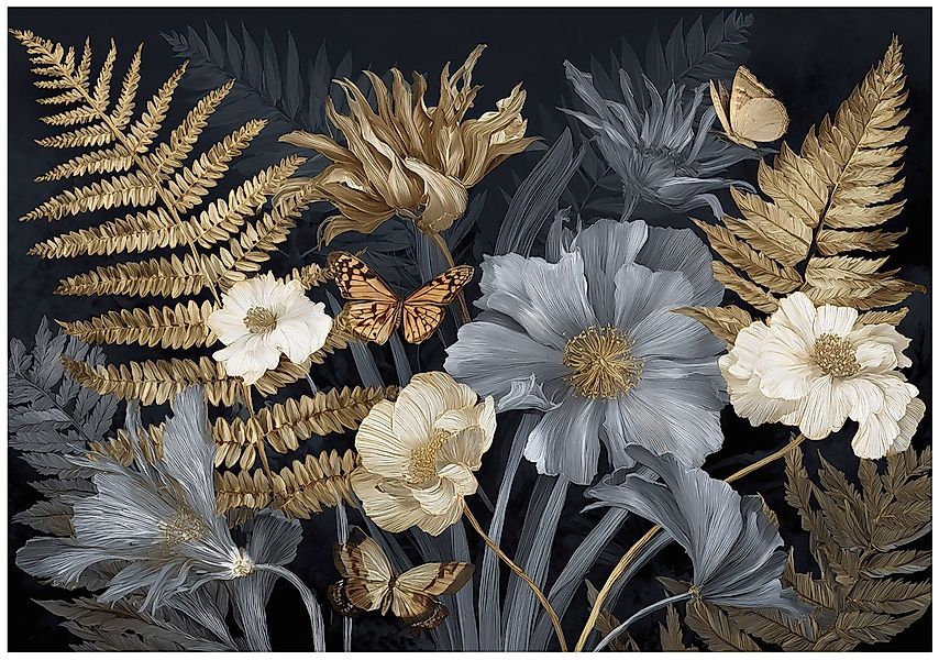 Wallarena Fototapete Blumen Schmetterling Vlies Tapete günstig online kaufen