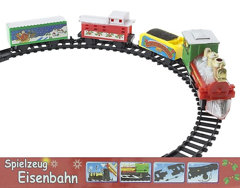 Spielzeug-Eisenbahn Spielzeug Eisenbahn mit 3 Waggons günstig online kaufen