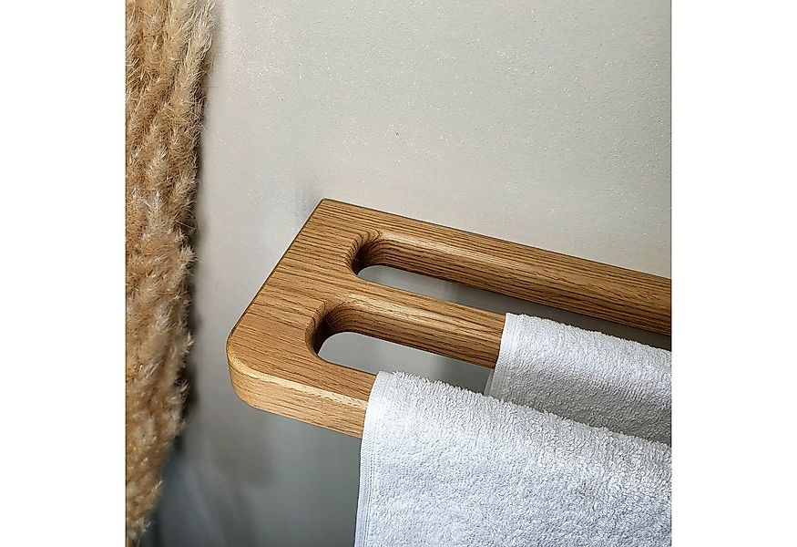 ScandiHooks Handtuchhalter Großer Doppel-Handtuchhalter aus massivem Eichen günstig online kaufen