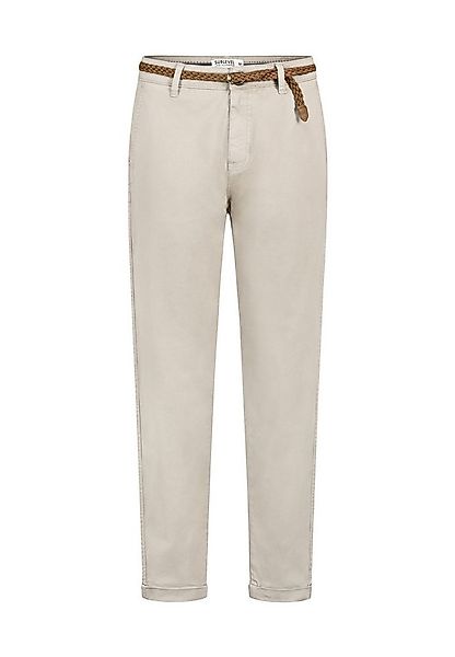SUBLEVEL Stoffhose Damen Chino Hose mit Flechtgürtel Paspeltaschen, Flechtg günstig online kaufen