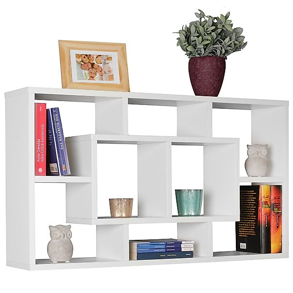 Wohnling Wandregal WL5.167, Weiß 85x47,5x16 cm günstig online kaufen