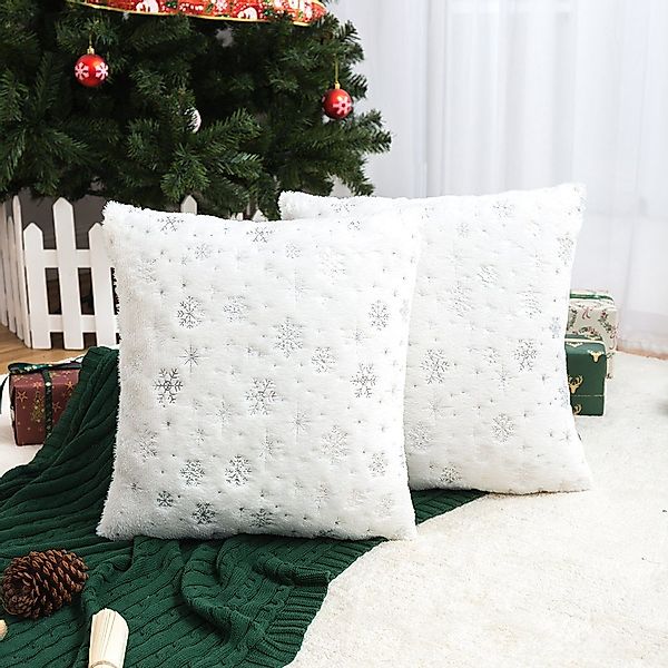 BTTO Kissenbezüge Kissenbezüge weihnachten 45x45cm,Schneeflocke/Baum Kissen günstig online kaufen
