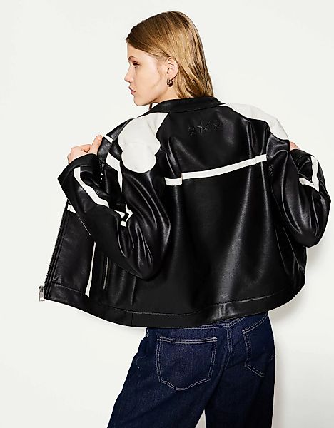 Bershka Kunstlederjacke Im Bikerlook Damen M Schwarz günstig online kaufen