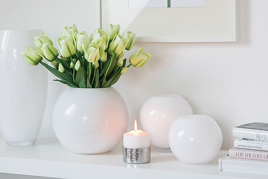 Fink Kugelvase MOON, aus durchgefärbtem Opalglas (1 St), Vasenöffnung Ø ca. günstig online kaufen