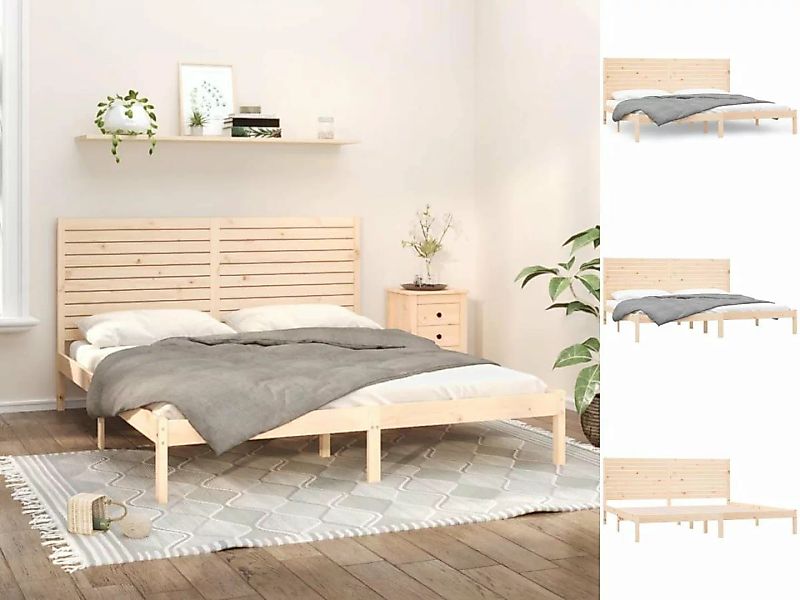 vidaXL Bettgestell Massivholzbett 200x200 cm Doppelbett Bett Bettrahmen Bet günstig online kaufen