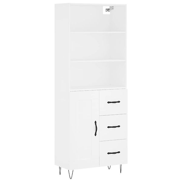 vidaXL Highboard Weiß 69,5x34x180 cm Holzwerkstoff 3190013 günstig online kaufen