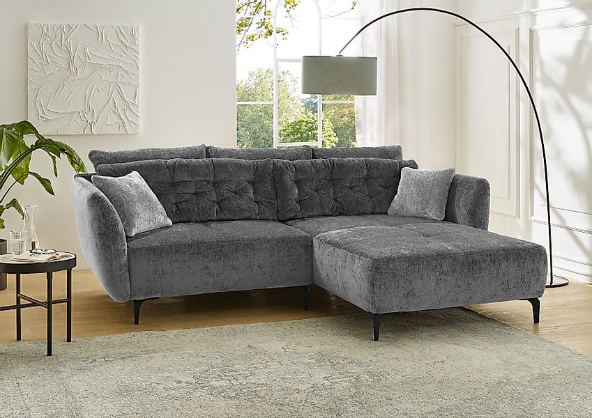 Jockenhöfer Gruppe Ecksofa "Salo L-Form", im Retrolook mit Wellenfederung u günstig online kaufen