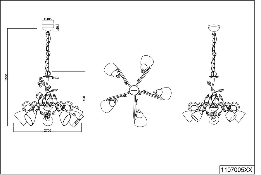 TRIO Leuchten Pendelleuchte »Traditio« E14 Hängeleuchte, Hängelampe günstig online kaufen