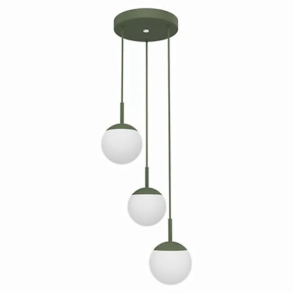 Pendelleuchte Mooon! Triple LED metall glas grün / Bluetooth - Ø 15 cm - Fe günstig online kaufen