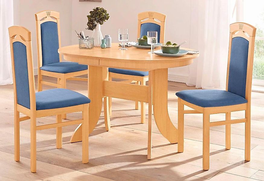 Home affaire Esszimmerstuhl »Anthony«, (Set), 2 St., Microfaser, Holzstuhl günstig online kaufen