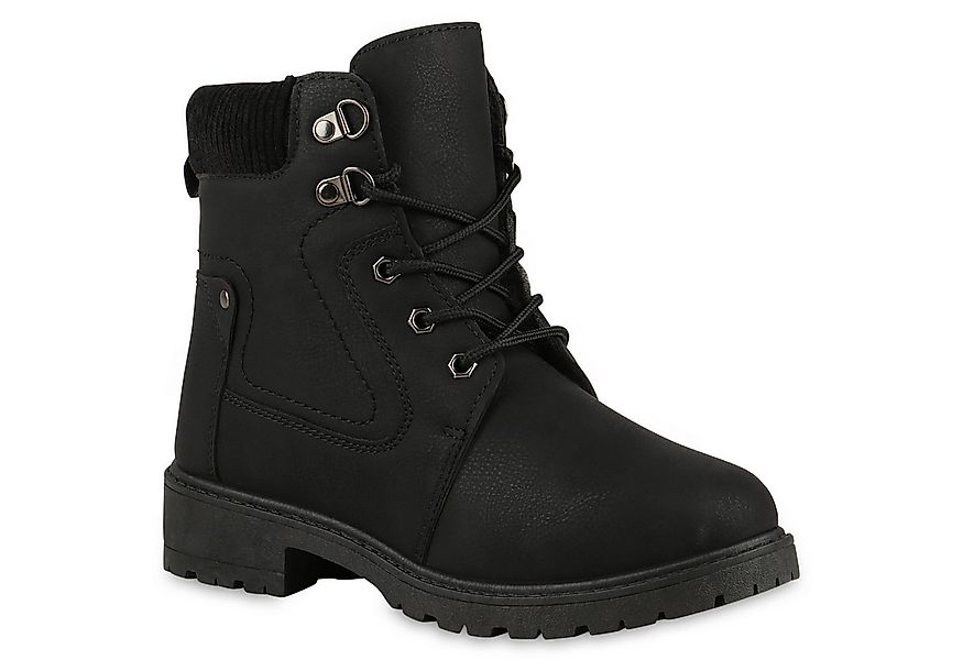 VAN HILL 838053 Stiefelette Damen Warm Gefüttert Worker Boots Stiefeletten günstig online kaufen