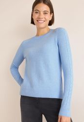 CECIL Rundhalspullover mit Rippbündchen günstig online kaufen