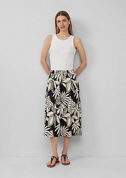 s.Oliver Midirock Rock Strukturierter Midi-Rock mit Raffung günstig online kaufen