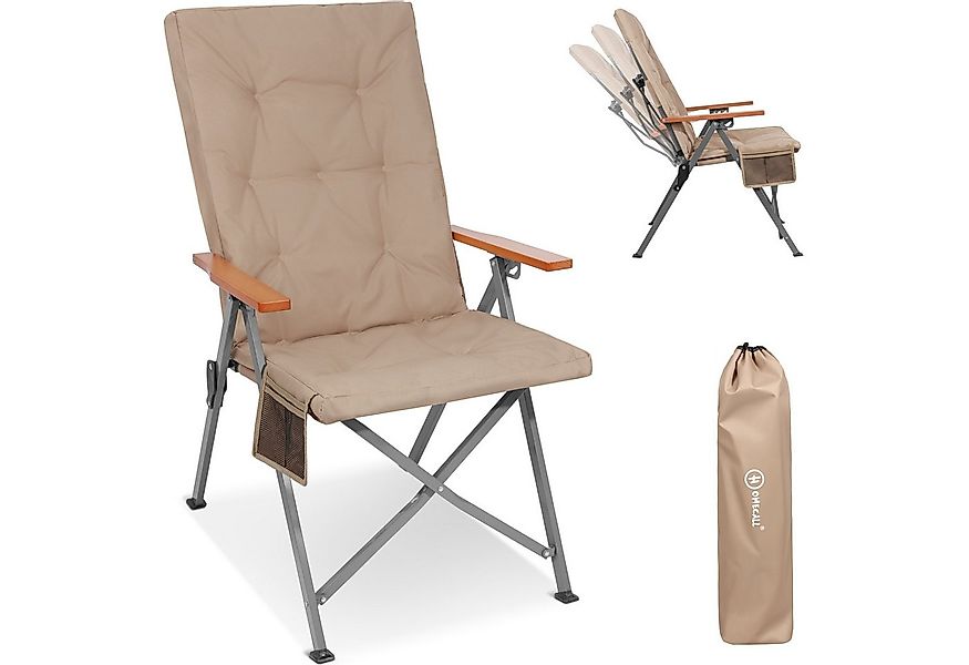 HOMECALL Campingstuhl Faltbar Hochlehner Luxus Klappstuhl mit 4,5cm Dicke G günstig online kaufen