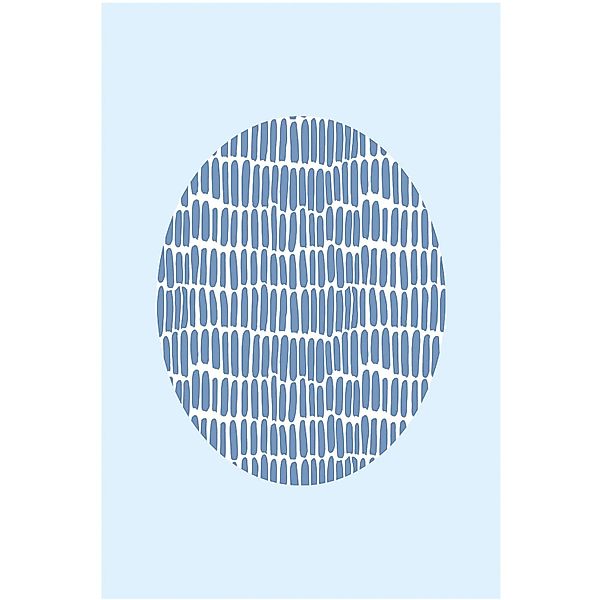 Komar Bild "Shelly Patterns Blue" Formen  Kunst 1 Stk. tlg. Wandbild zur De günstig online kaufen