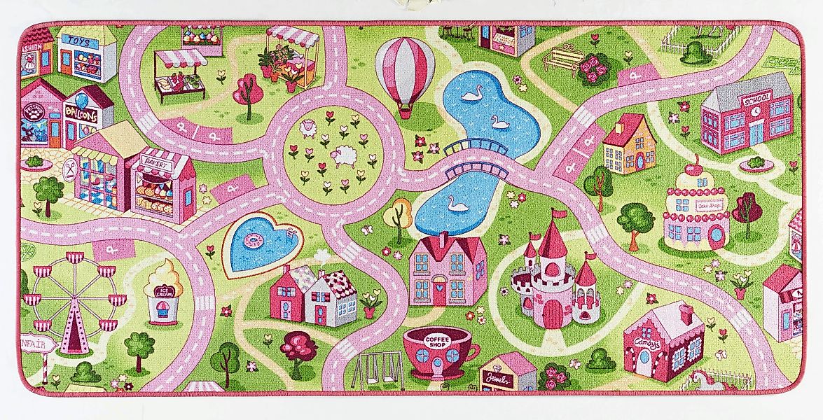 HANSE Home Kinderteppich »Sweettown«, rechteckig, Kurzflor, Straßen-Spielte günstig online kaufen