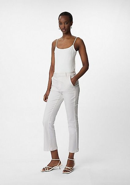 comma 7/8-Hose Hose Weiße Crop-Jeans mit Flared Leg günstig online kaufen