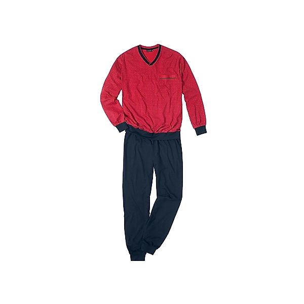 GÖTZBURG Pyjama "Manhattan", (2 tlg.), Langarm, V-Ausschnitt, lange Hose, V günstig online kaufen