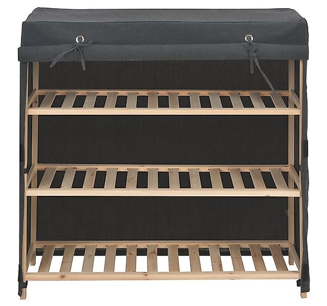 vidaXL Schuhschrank Schuhregal mit Abdeckung Grau 79 x 40 x 80 cm Stoff günstig online kaufen
