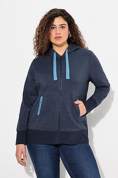 Ulla Popken Sommerjacke Hoodiejacke Waffelpikee Kapuze Langarm günstig online kaufen