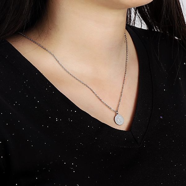 Kim Johanson Kette mit Anhänger Buchstaben A-Z in Silber (1-tlg), Edelstahl günstig online kaufen