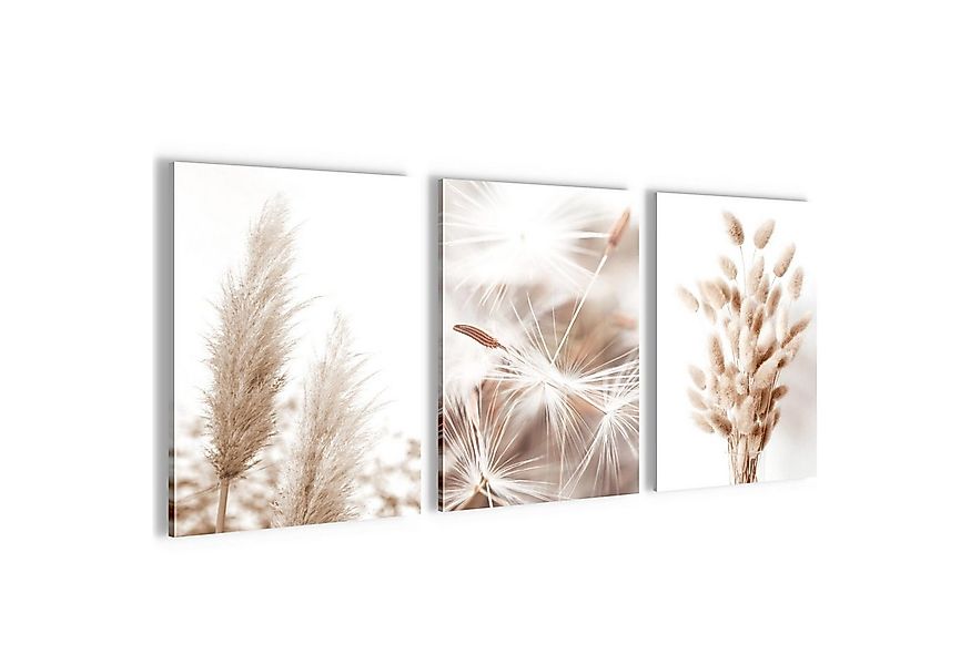 Novart Wandbild 3 Wandbilder Set Natur Wohnzimmer Deko Landschaft Berge Boh günstig online kaufen