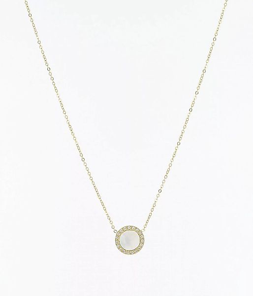 Zag Bijoux Halskette Linda Gold/Perlmutt/Zirkoniensteine günstig online kaufen