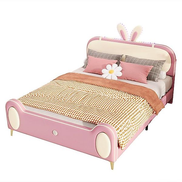 REDOM Kinderbett Doppelbett Funktionsbett Polsterbett (Kaninchen Kopfteil, günstig online kaufen