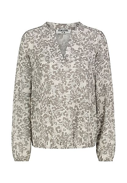 SUBLEVEL Langarmbluse Damen Bluse mit verschiedenen Mustern V-Ausschnitt mi günstig online kaufen